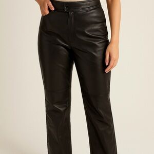 Tommy Hilfiger Black Genuine Leather Pants Size 12 | Street Luxe Baddie Style